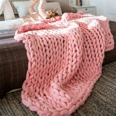 Bear Weighted Chunky Knit Blanket