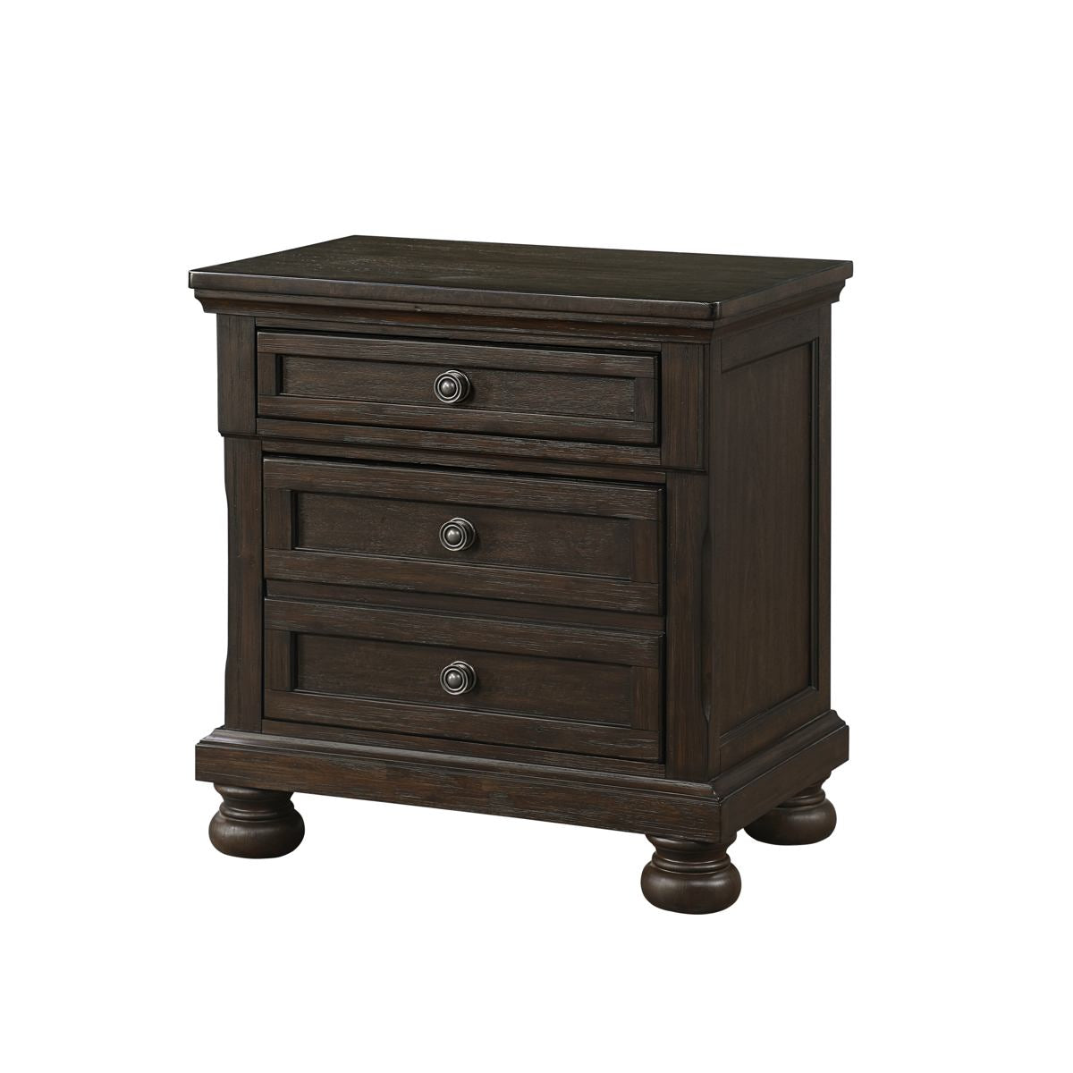 Lauren Brushed Brown Acacia USB Nightstand by Avalon Furniture