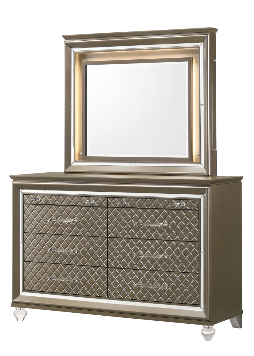 Bedroom Mirror Dressing Table in Antique Platinum Paint By: Alabama Beds