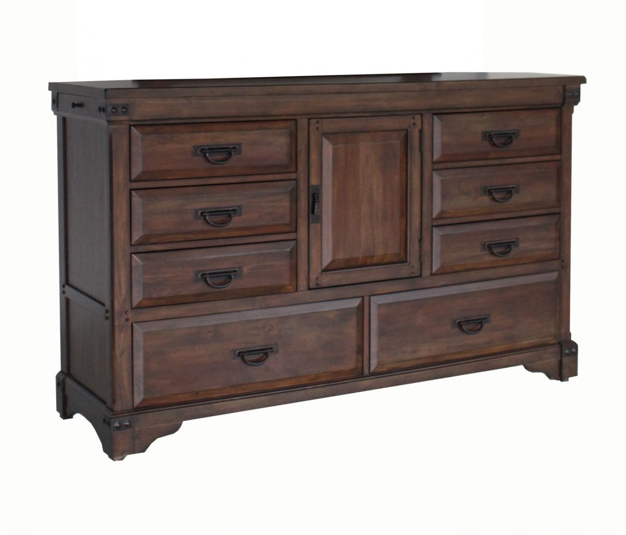 Aspen Village Lightly Distressed Toasted Mahogany Dresser by Avalon Furniture