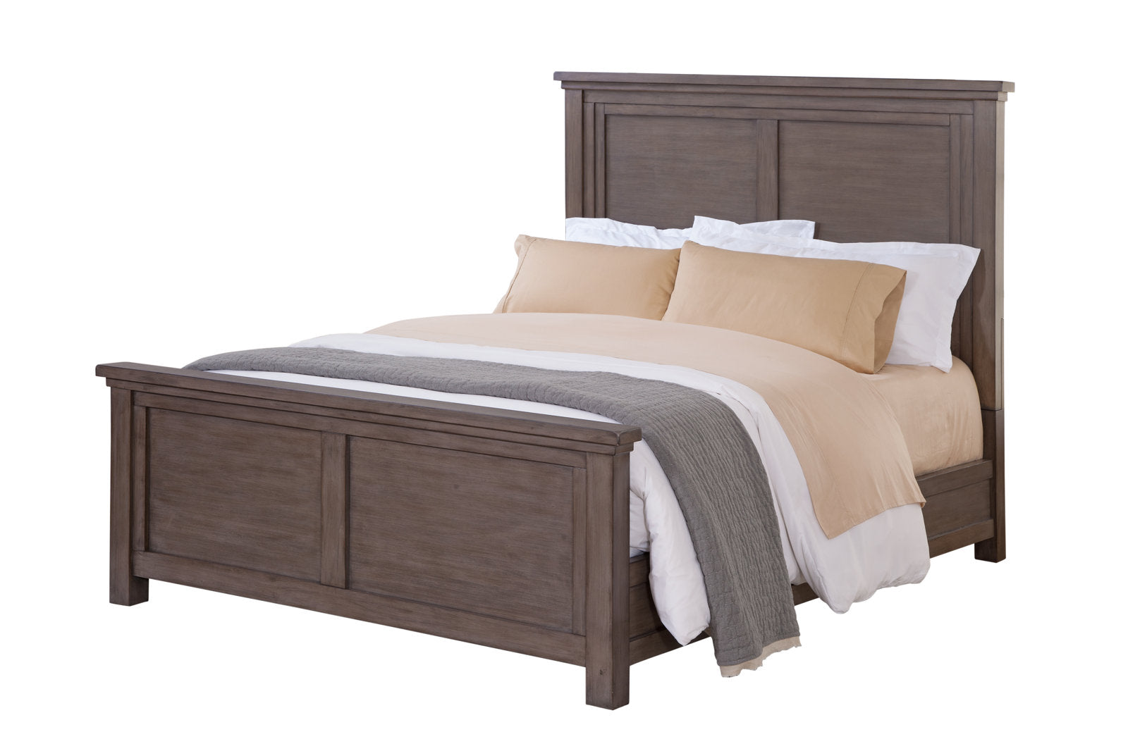 Modern Farmhouse Distressed Light Gray Queen  Bed by Avalon Furniture
