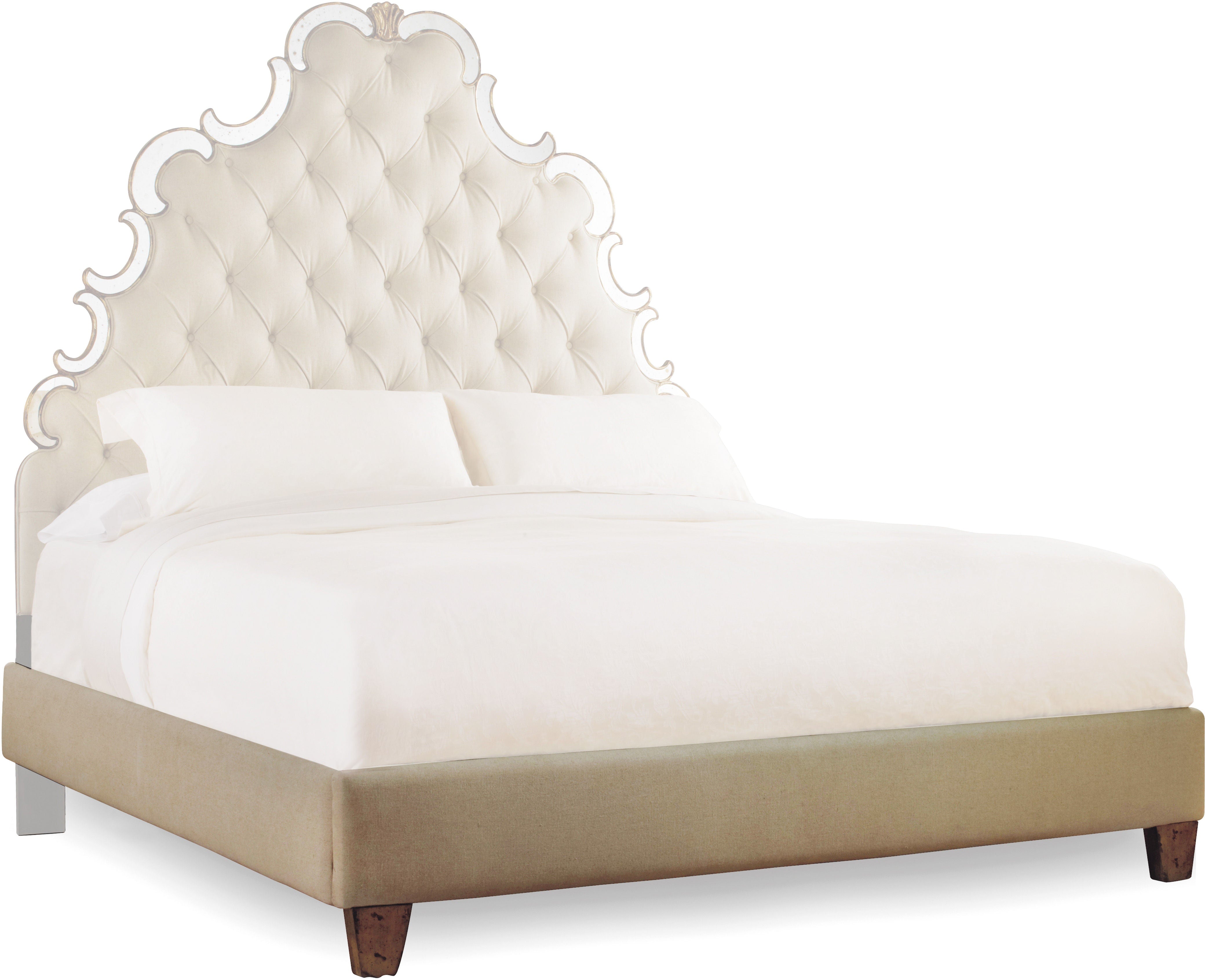 Hooker Furniture Bedroom Sanctuary California King Tufted Bed-Bling