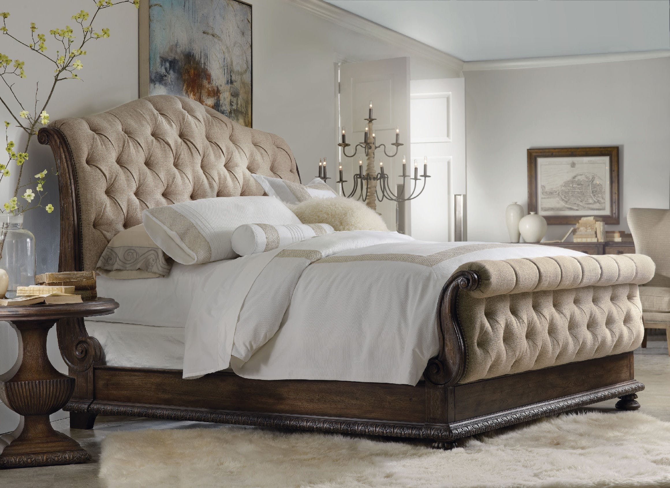 Hooker Furniture Bedroom Rhapsody Tufted Footboard