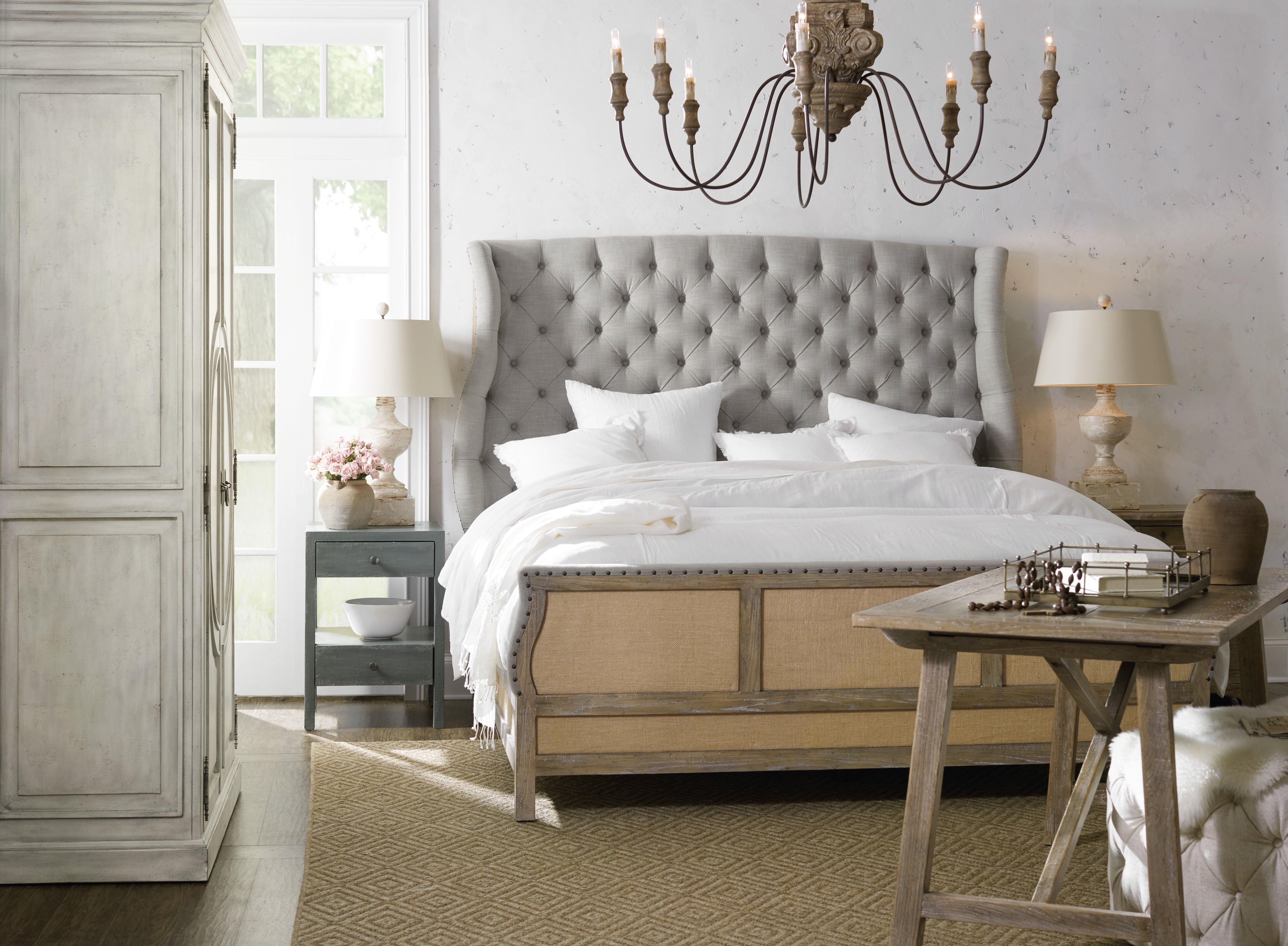 Hooker Furniture Bedroom Boheme Bon Vivant De-Constructed Uph Bed