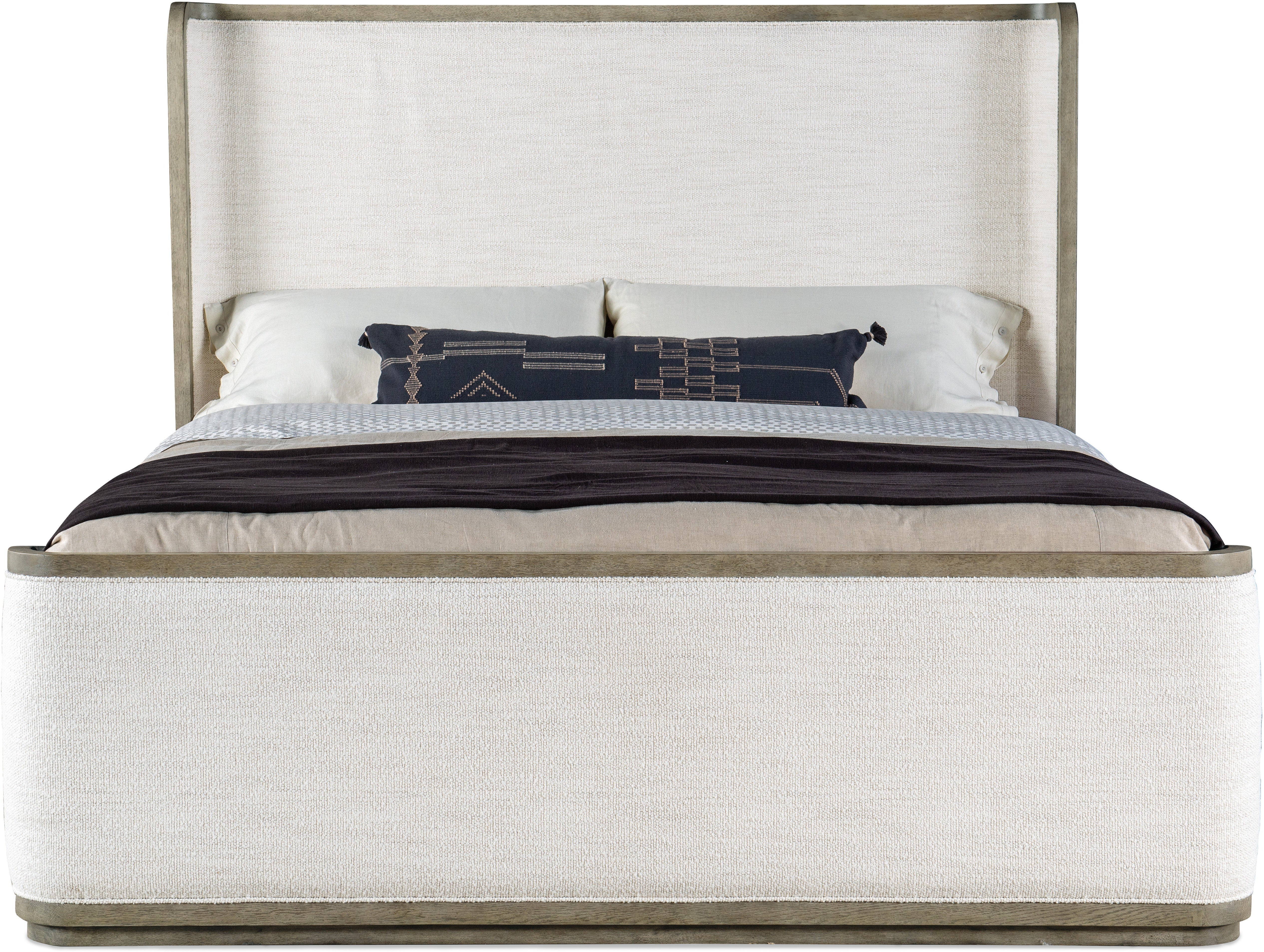 Hooker Furniture Bedroom Linville Falls Boones 5/0-6/6 Upholstered Shelter Headboard