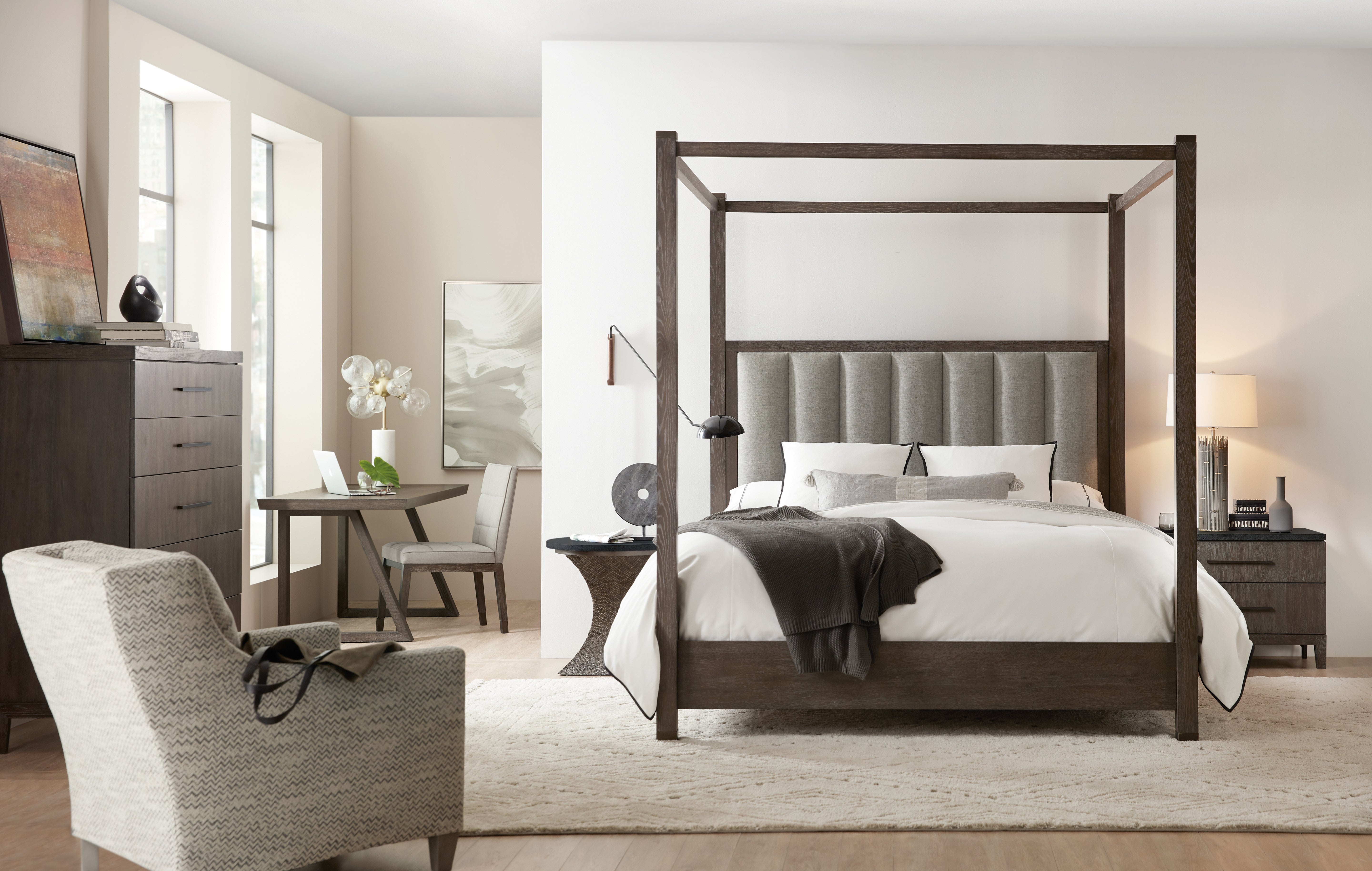 Hooker Furniture Bedroom Miramar Aventura Jackson Tall King Posts with Canopy