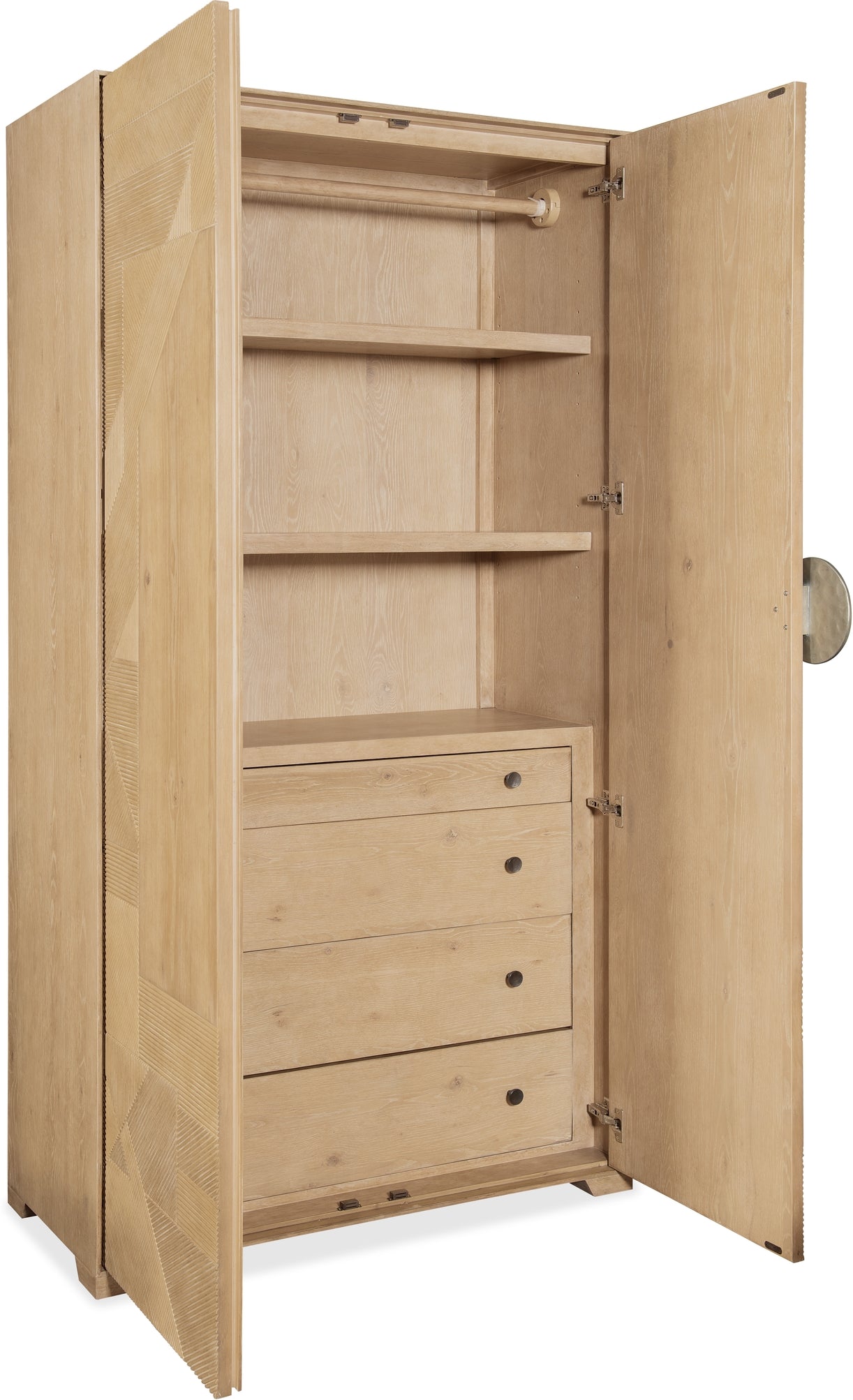 Hooker Furniture Retreat Split Rattan Wardrobe