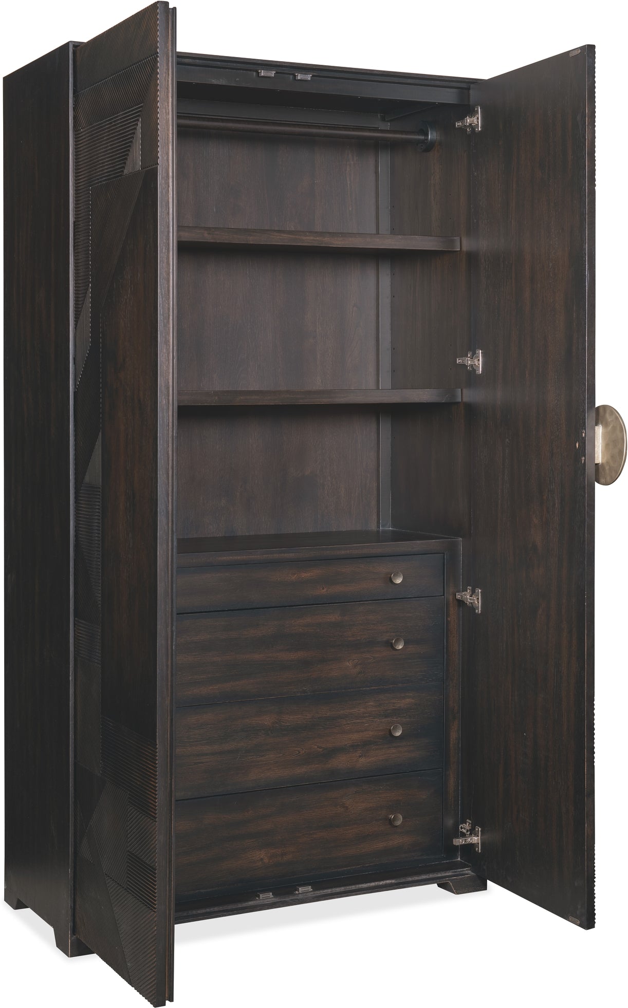 Hooker Furniture Retreat Split Rattan Wardrobe