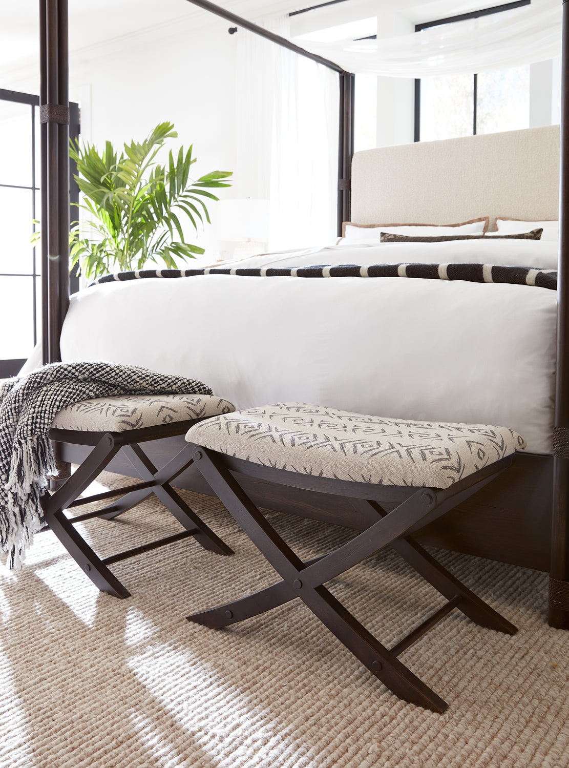 Hooker Furniture Retreat Camp Stool Bed Bench