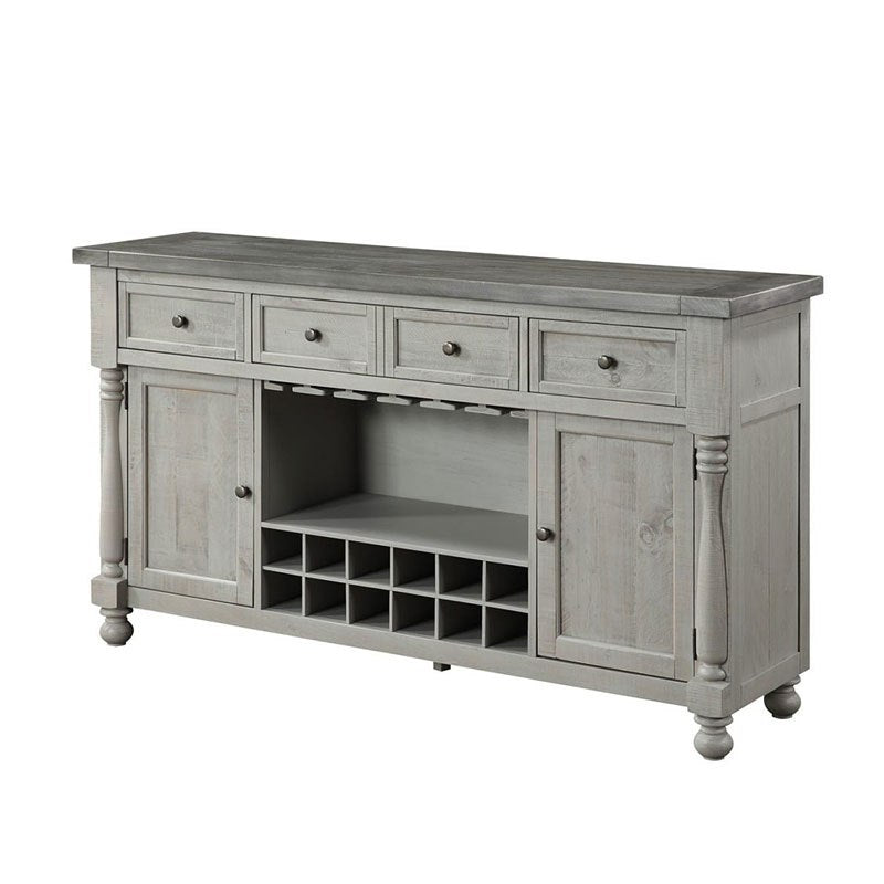 Server Buffet Cabinet with Drawers in Antique Gray By: Alabama Beds