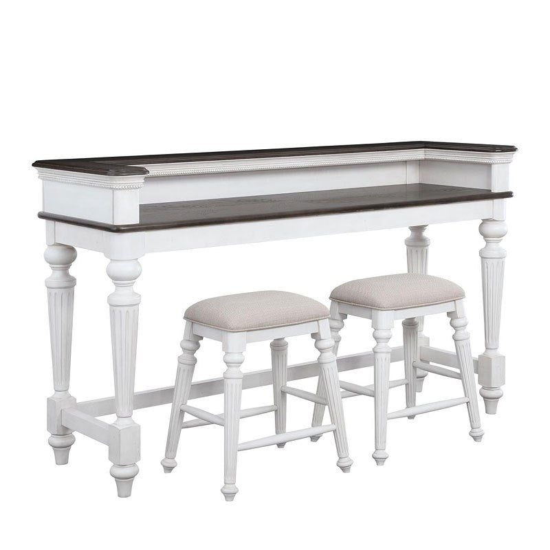 Wooden Bar Console Table in Two-Tone Gray Color By: Alabama Beds