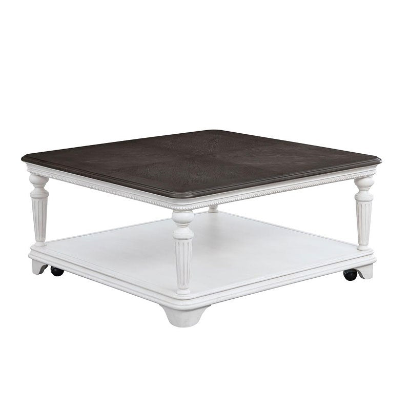 Square Cocktail Traditional Coffee Table in Gray By: Alabama Beds
