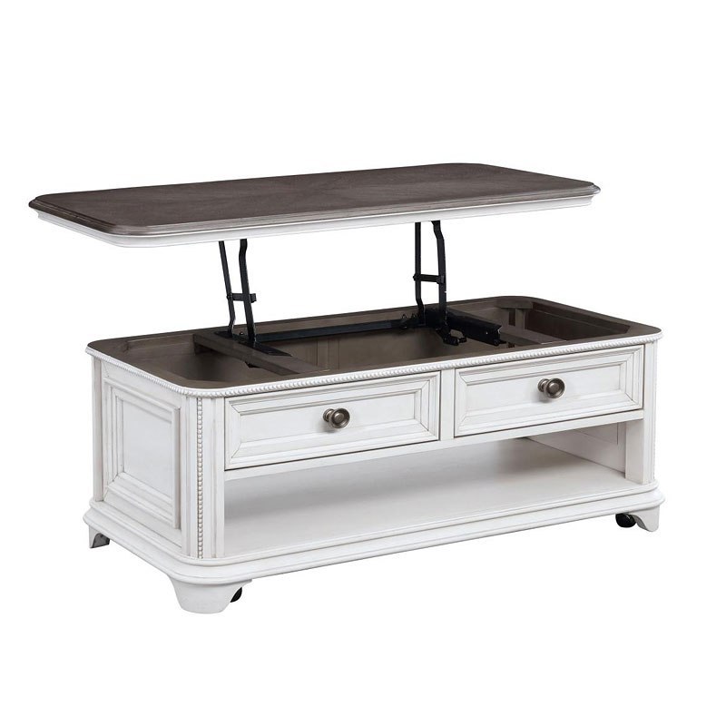 Multi Functional Cocktail Table with Lift Top & Drawer By: Alabama Beds