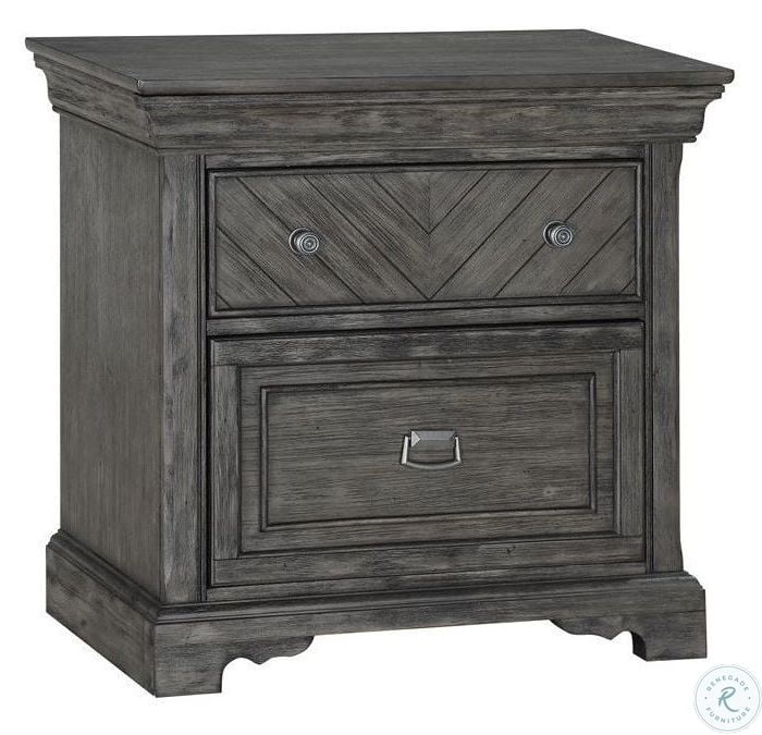 Timber Crossing Brushed Gray Nightstand by Avalon Furniture