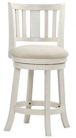 24” Swivel Counter Height Bar Stool in Antique White By: Alabama Beds