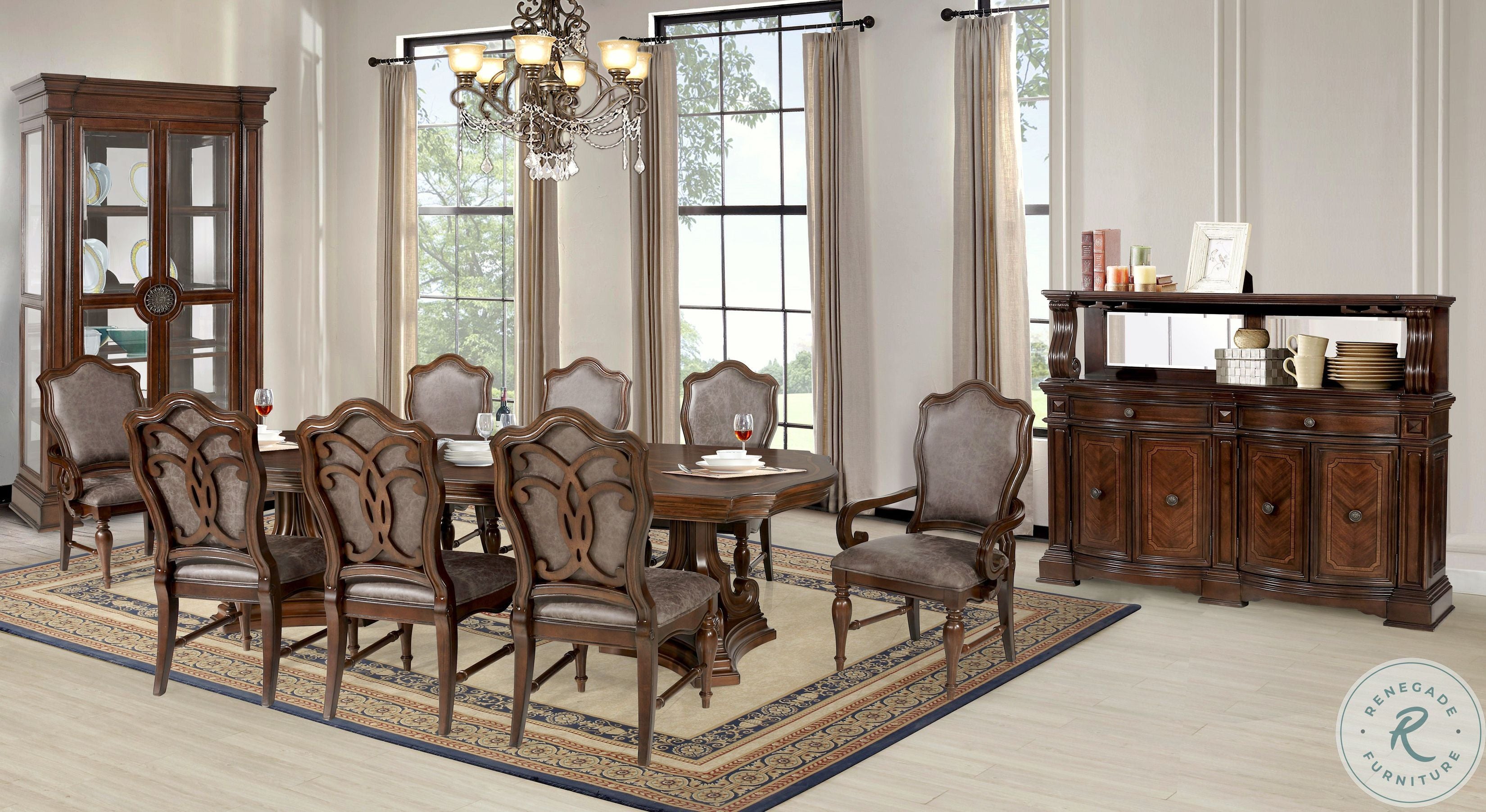 Winchester Rich Brown Acacia Server with Hutch By: Alabama Beds