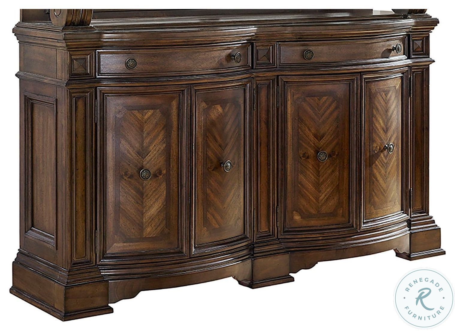 Rich Brown Acacia Solid Wood Server for Dining Room By: Alabama Beds