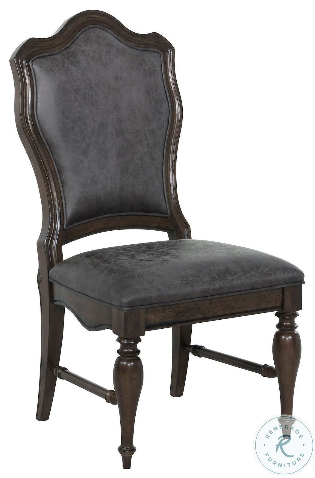 Rich Brown Acacia Set of 2 Upholstered Side Chairs By: Alabama Beds