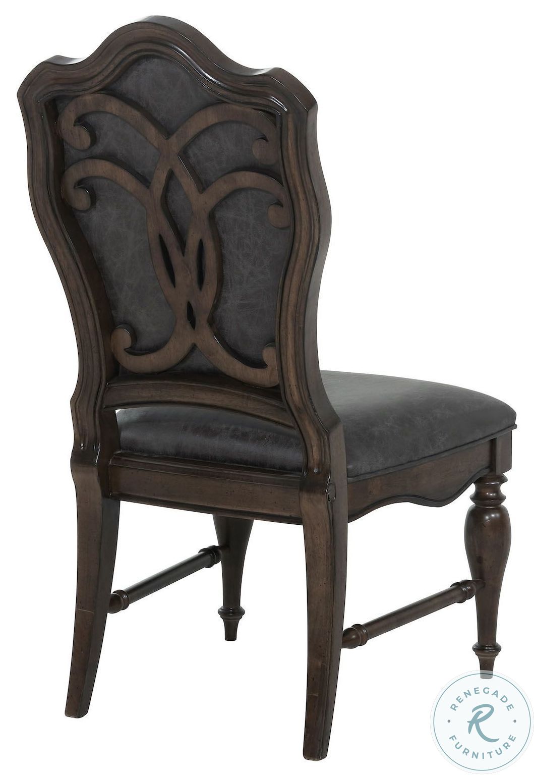 Rich Brown Acacia Set of 2 Upholstered Side Chairs By: Alabama Beds