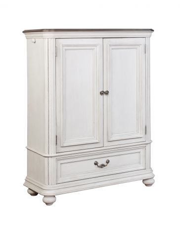 Avalon Furniture West Chester Armoire in Weathered Oak and White B0162N-A