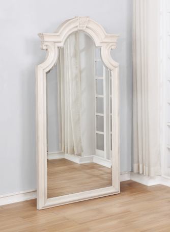West Chester Full Body Floor Mirror in Oak and White By: Alabama Beds