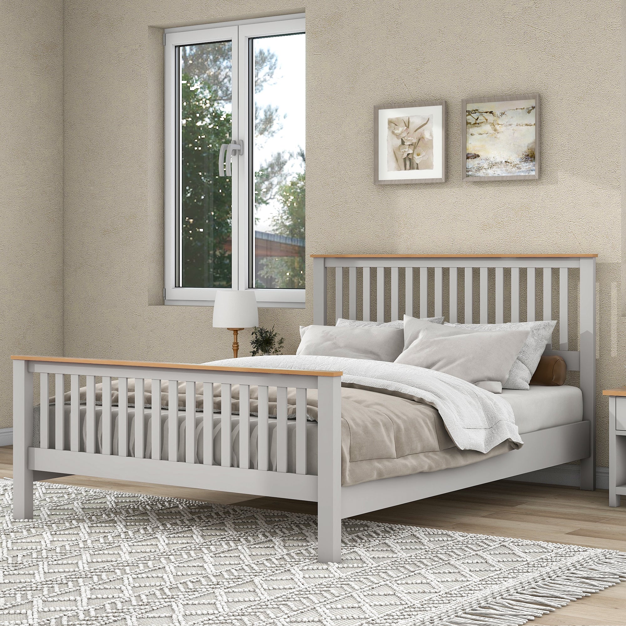 Best for Farmhouse Wooden Platform Bed Frame By: Alabama Beds