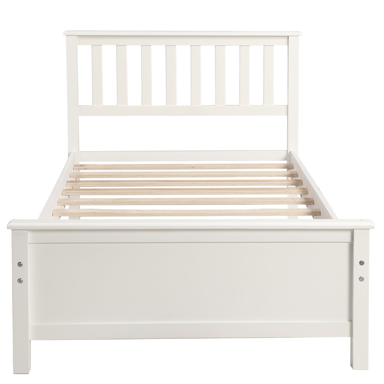 Twin-Size Platform Bed with Headboard, Footboard and Wood Slat By: Alabama Beds