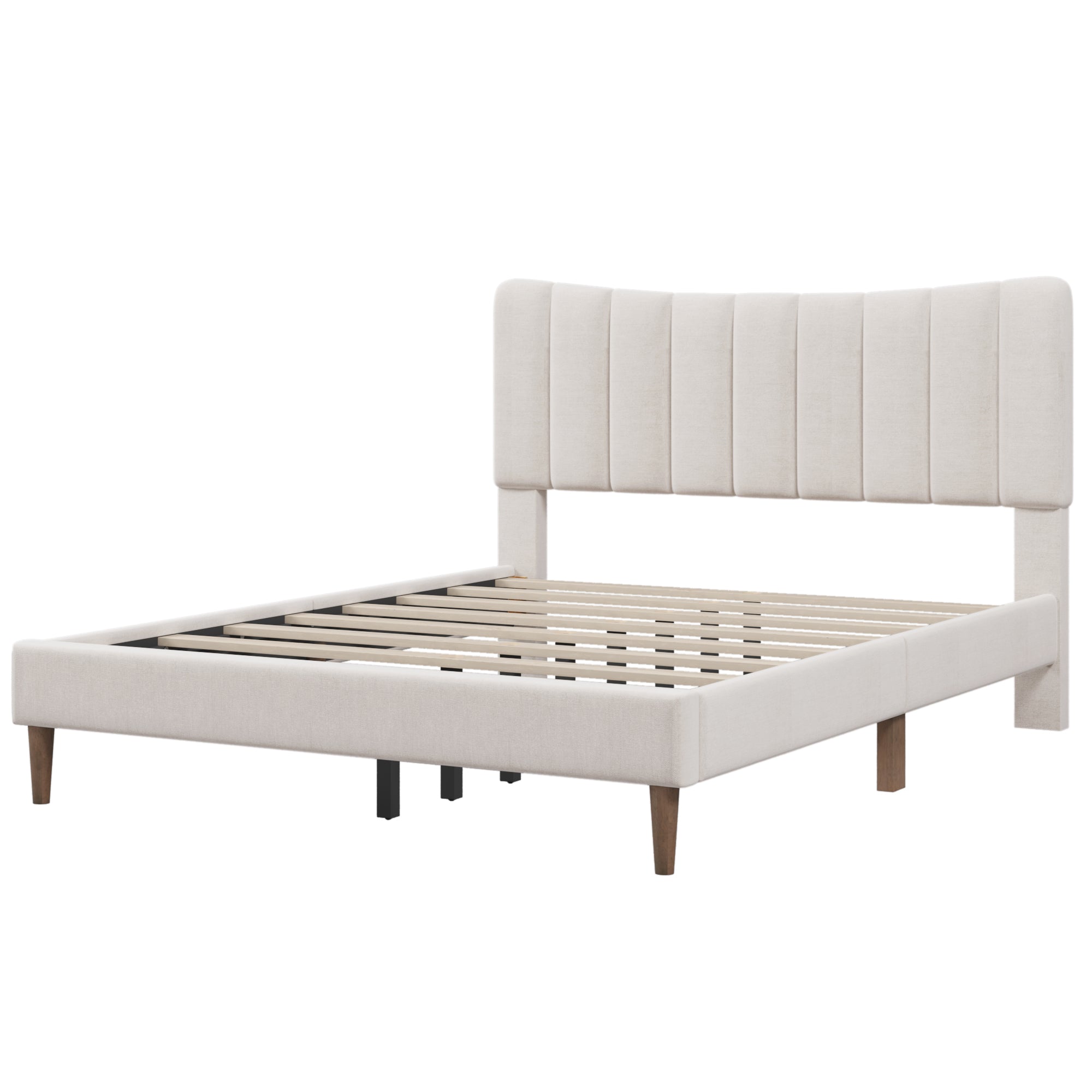Upholstered Vertical Tufted bed Frame with Tufted Headboard By: Alabama Beds