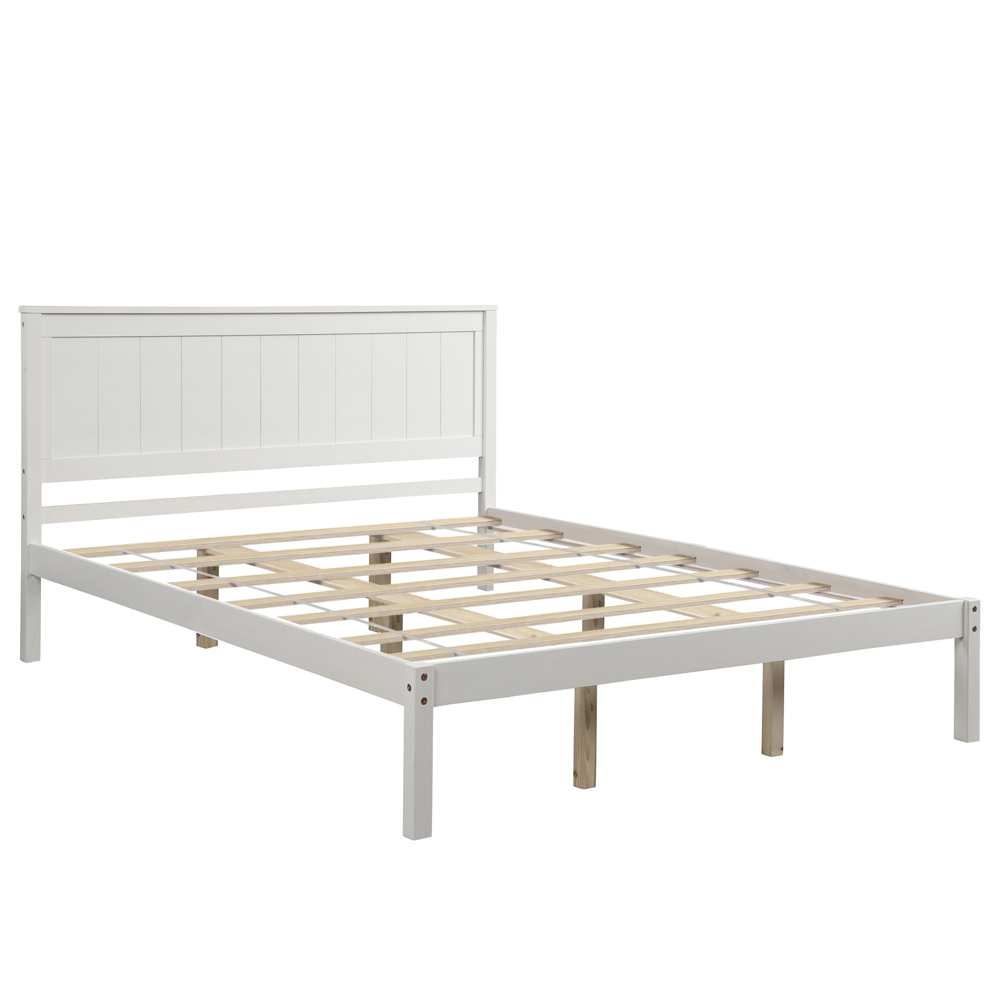 Platform Bed Frame with Headboard and Wood Slats By: Alabama Beds