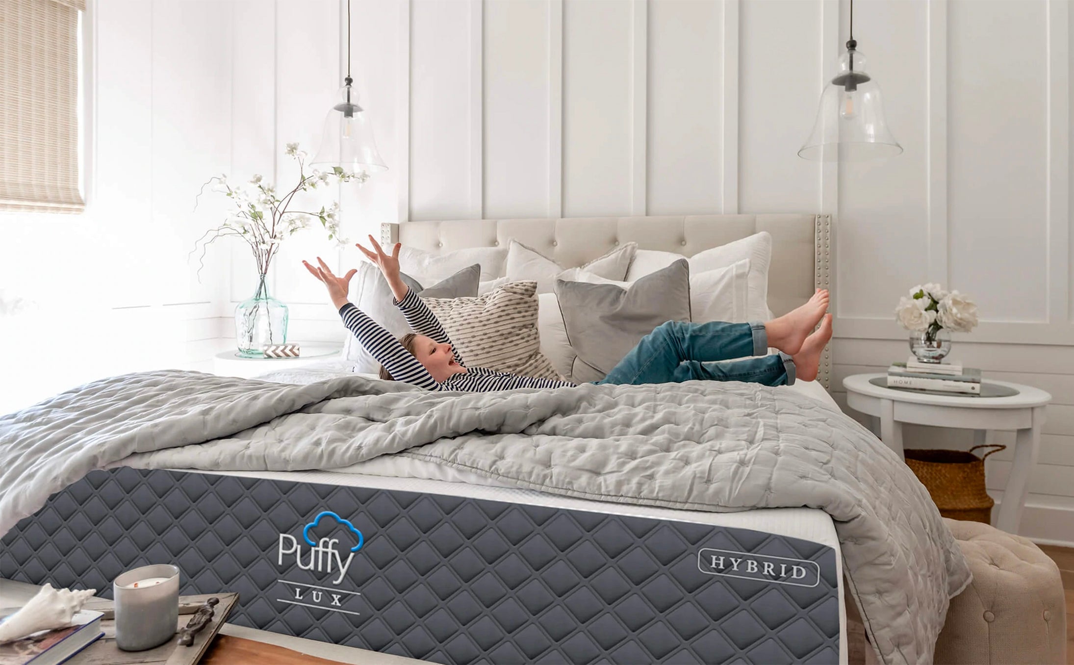 Comfortable Puffy Lux Mattress with Pressure Relief By: Alabama Beds