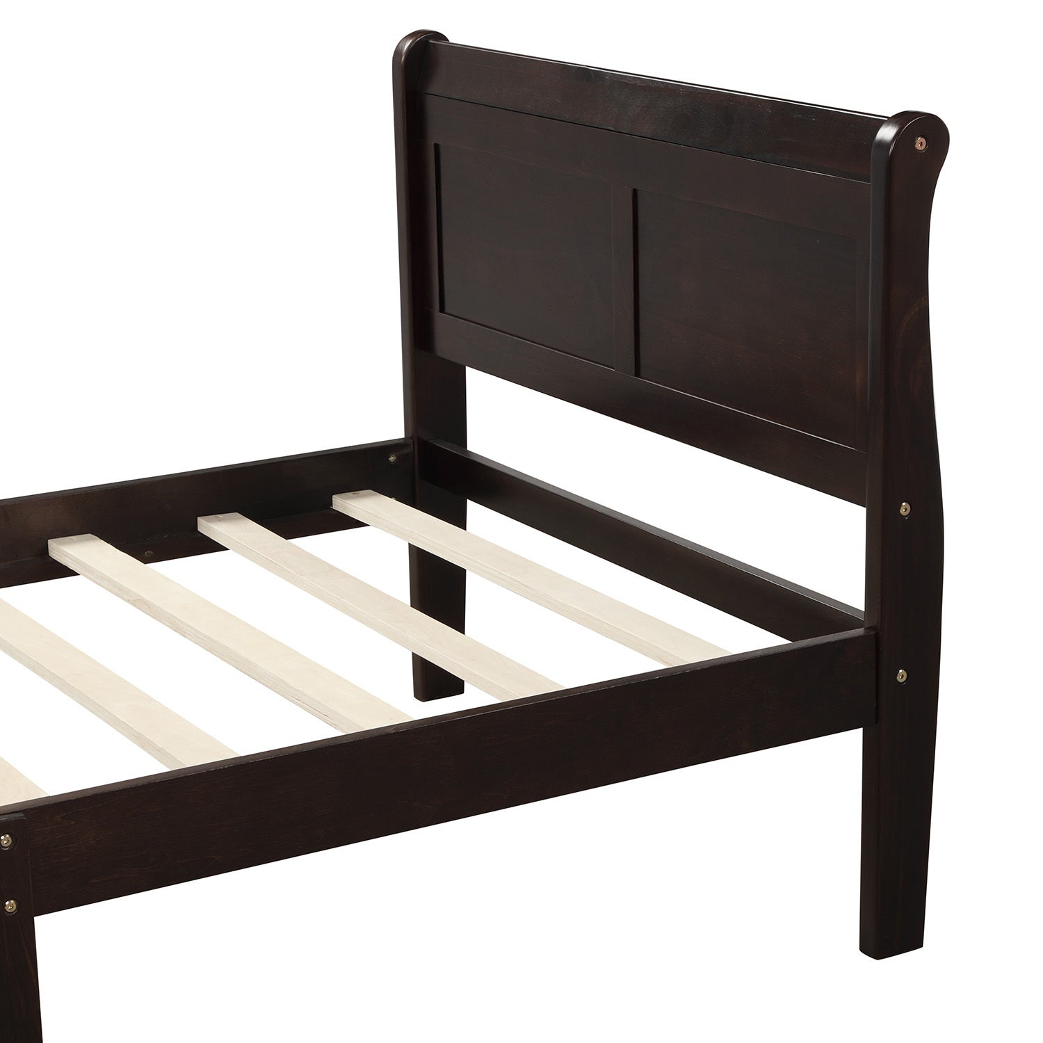 Twin Wood Platform Sleigh Bed Frame with Headboard and Footboard By: Alabama Beds