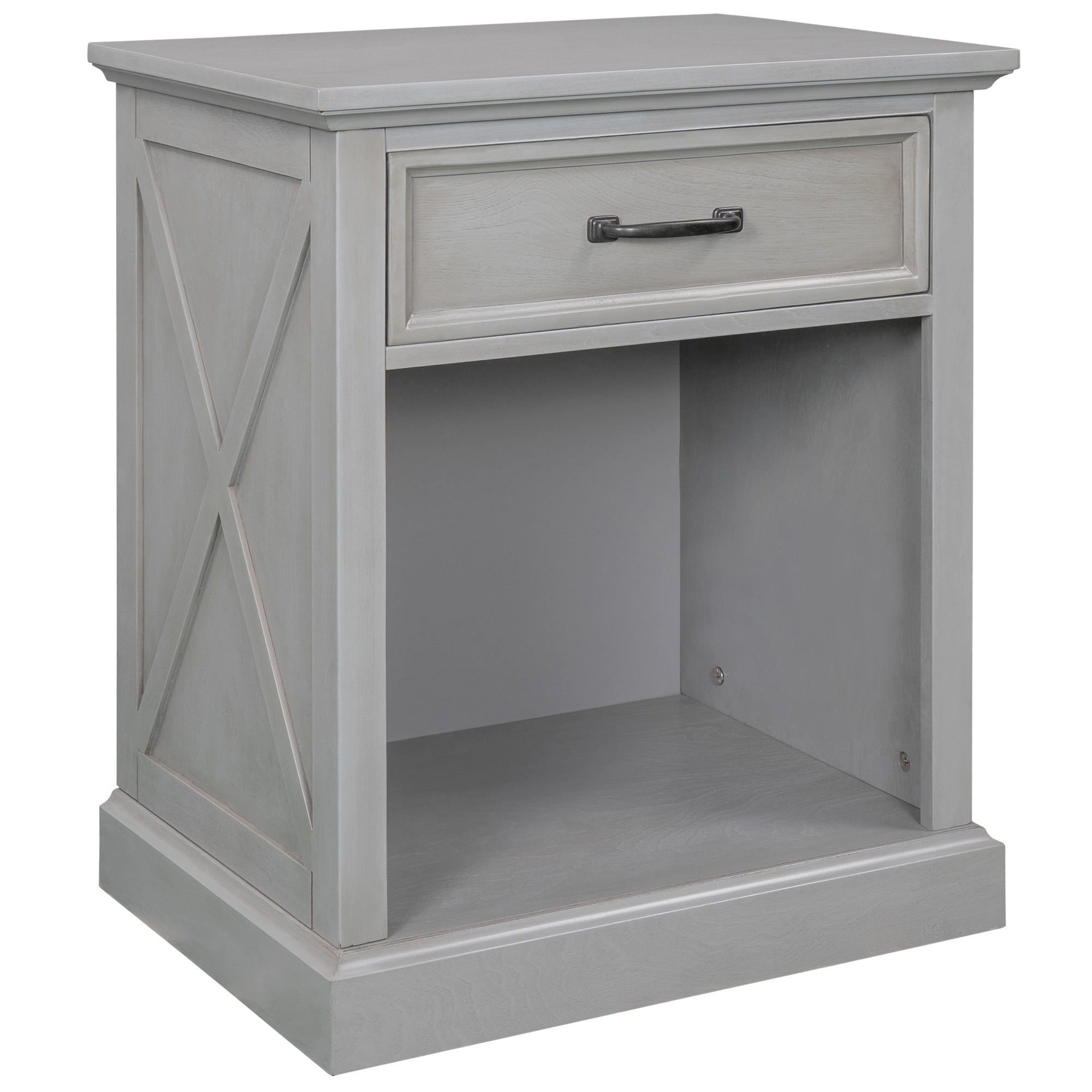 Modern Gray Nightstand for Bedroom Side Table By: Alabama Beds