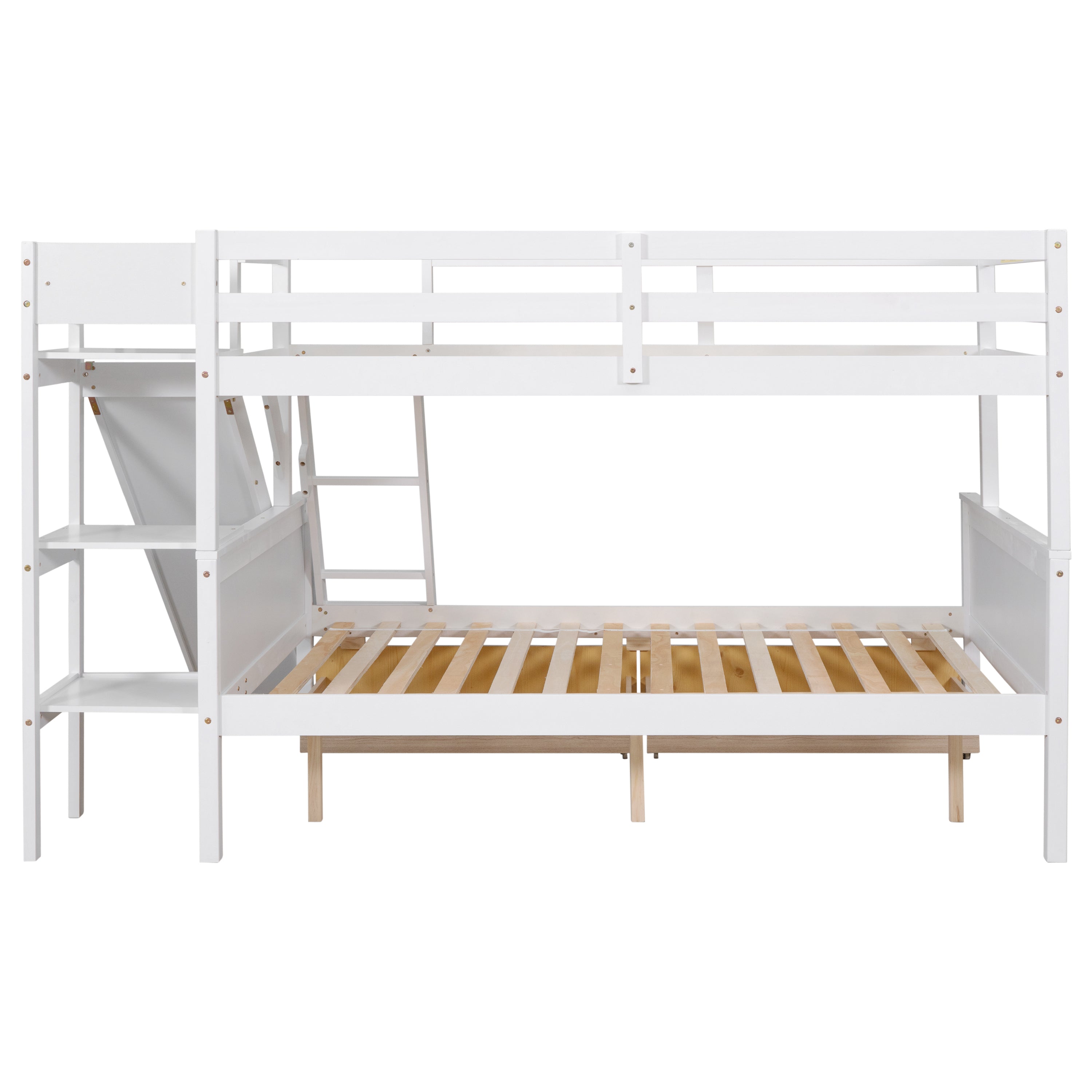 White Twin Over Full Bunk Bed with Storage Drawers By: Alabama Beds