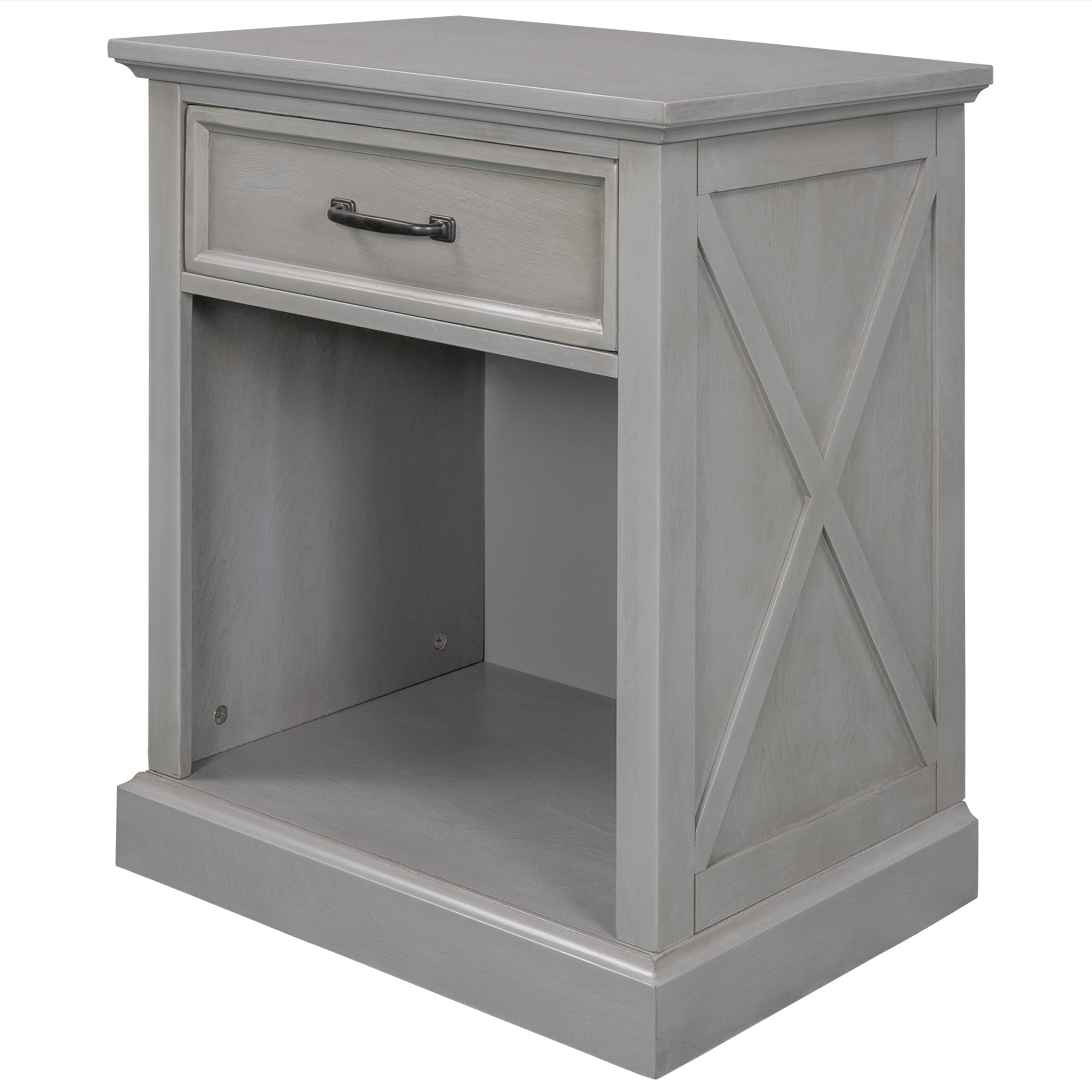Modern Gray Nightstand for Bedroom Side Table By: Alabama Beds