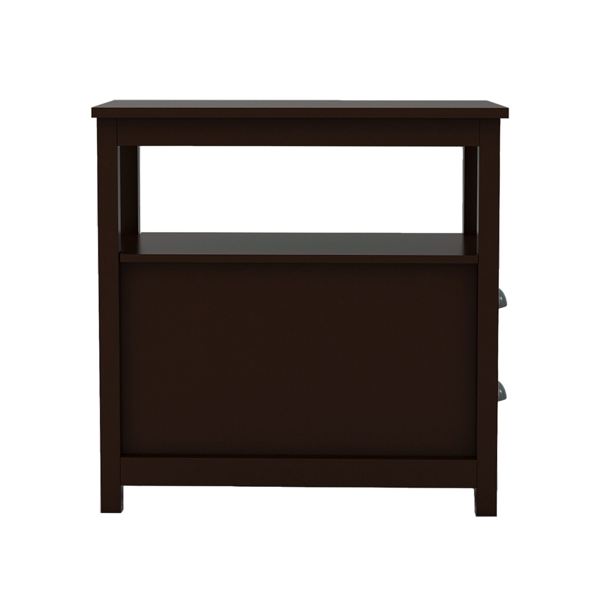 Narrow Brown Nightstand with 2 Drawers & 2 Shelves By: Alabama Beds