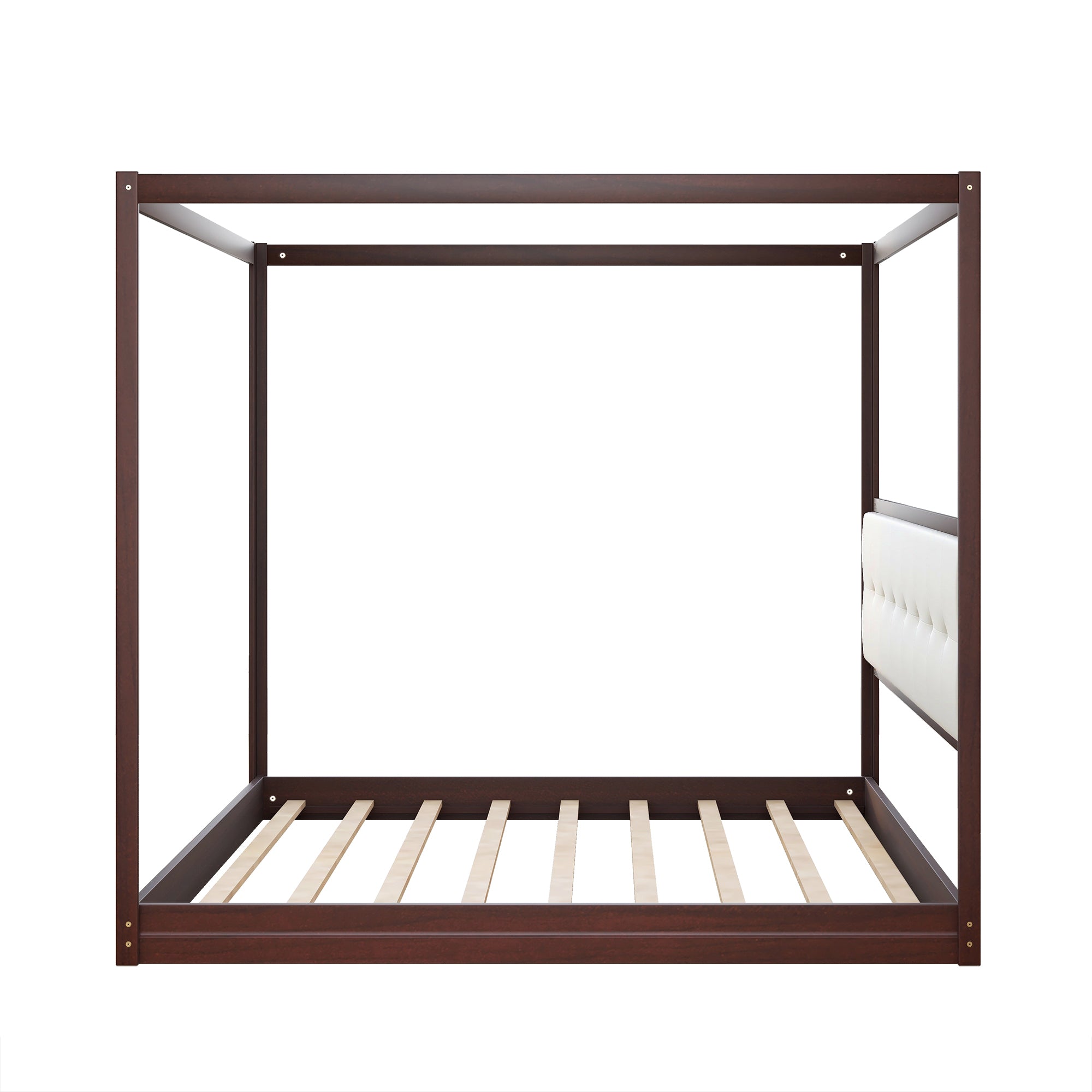 King Size Pine Wooden Canopy Bed Frame with Headboard By: Alabama Beds