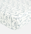 Bamboo Crib Sheets Dino Dreamy White