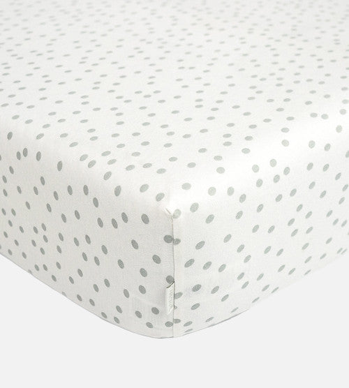 Bamboo Crib Sheets Dot Dreamy White