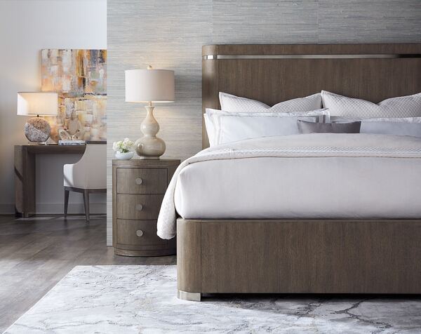 Hooker Furniture Bedroom Modern Mood Cal King Upholstered Panel Bed