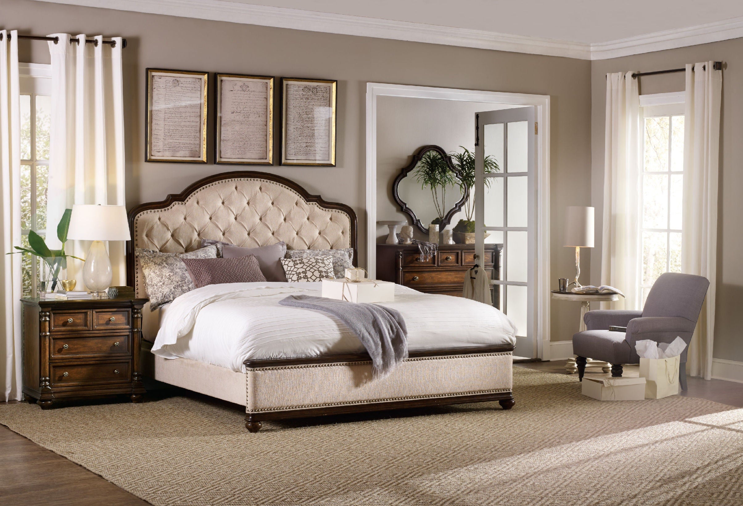 Hooker Furniture Bedroom Leesburg Upholstered Bed