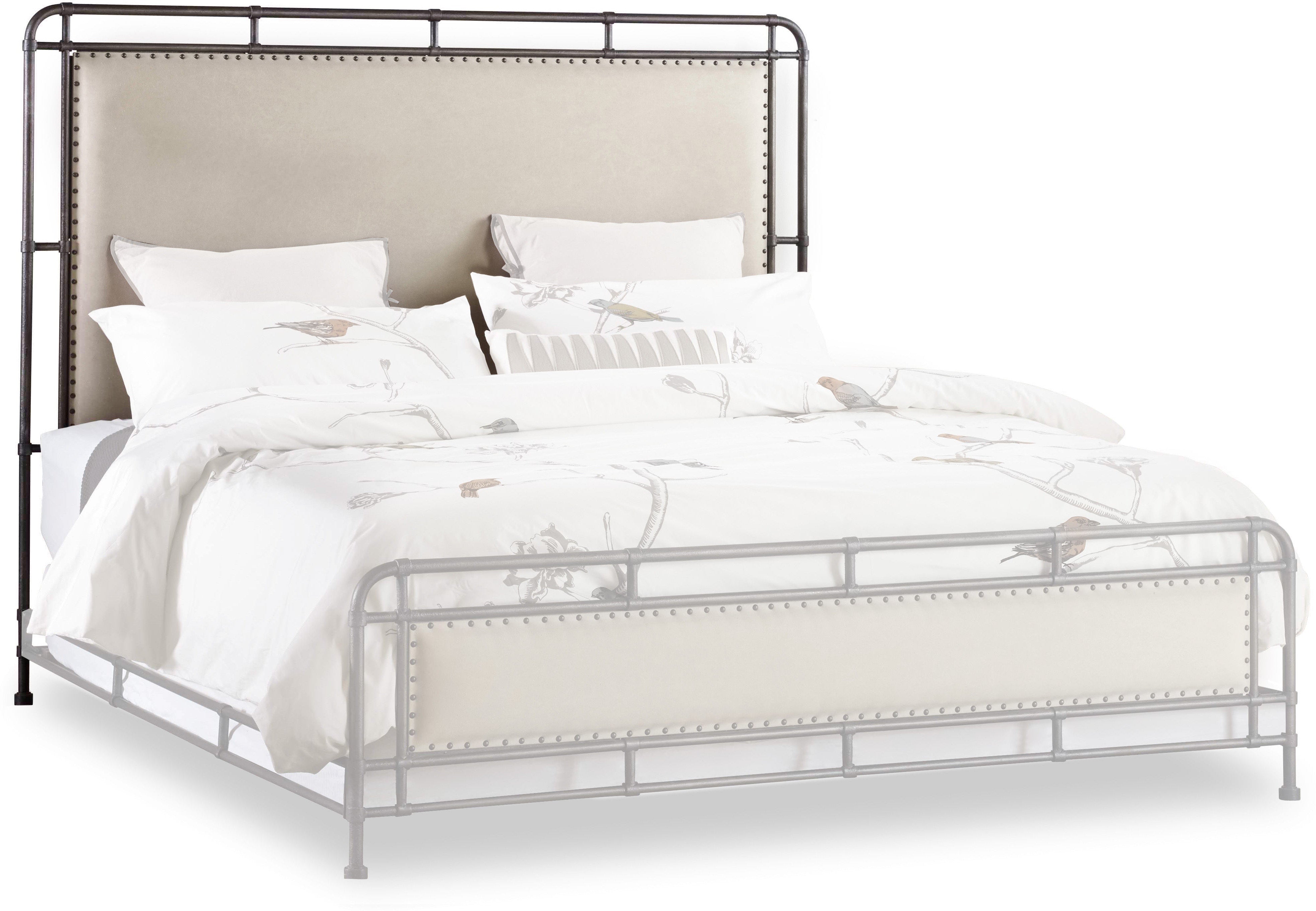 Hooker Furniture Bedroom Studio 7H Slumbr King Metal Upholstered Bed