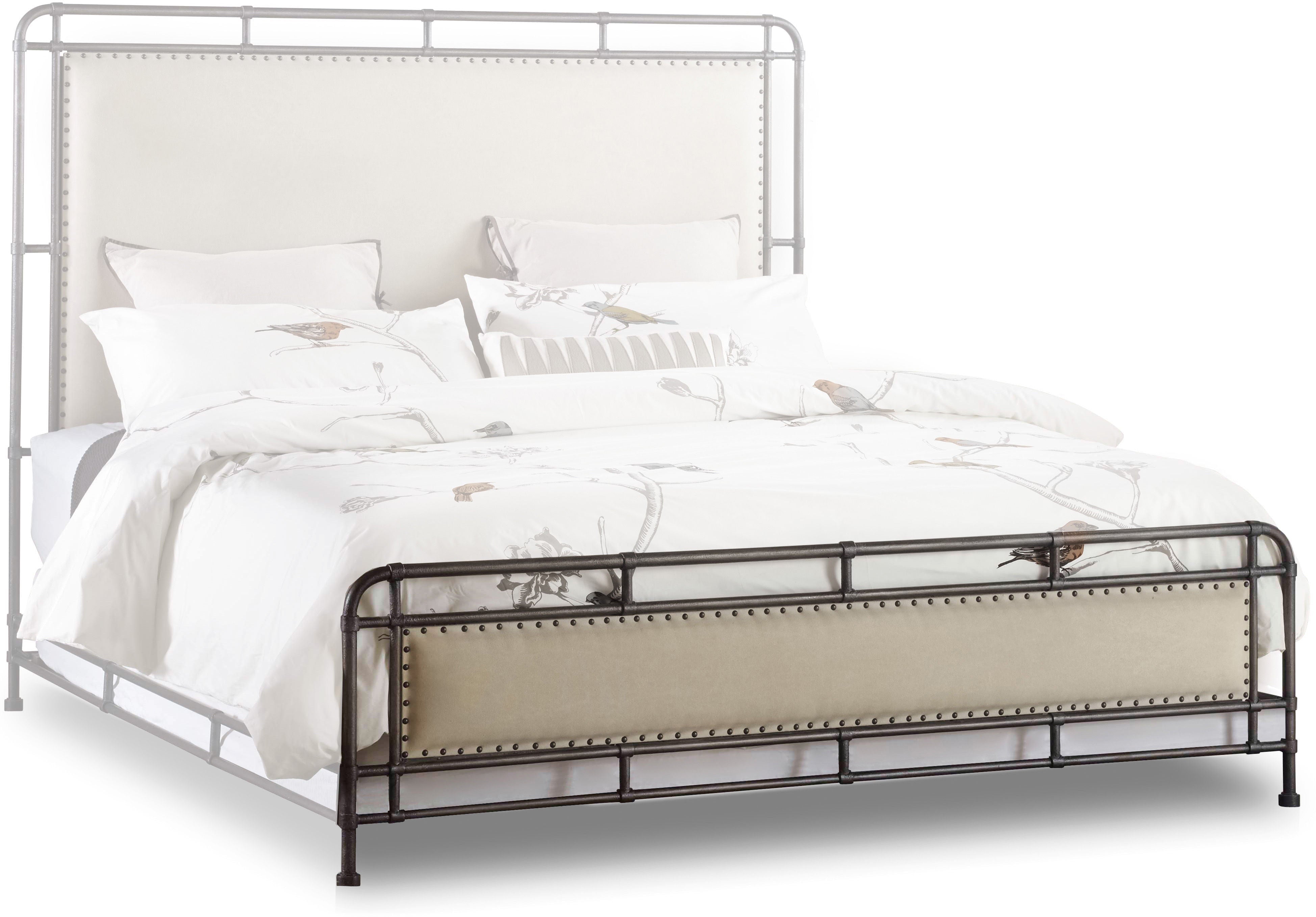 Hooker Furniture Bedroom Studio 7H Slumbr King Metal Upholstered Bed