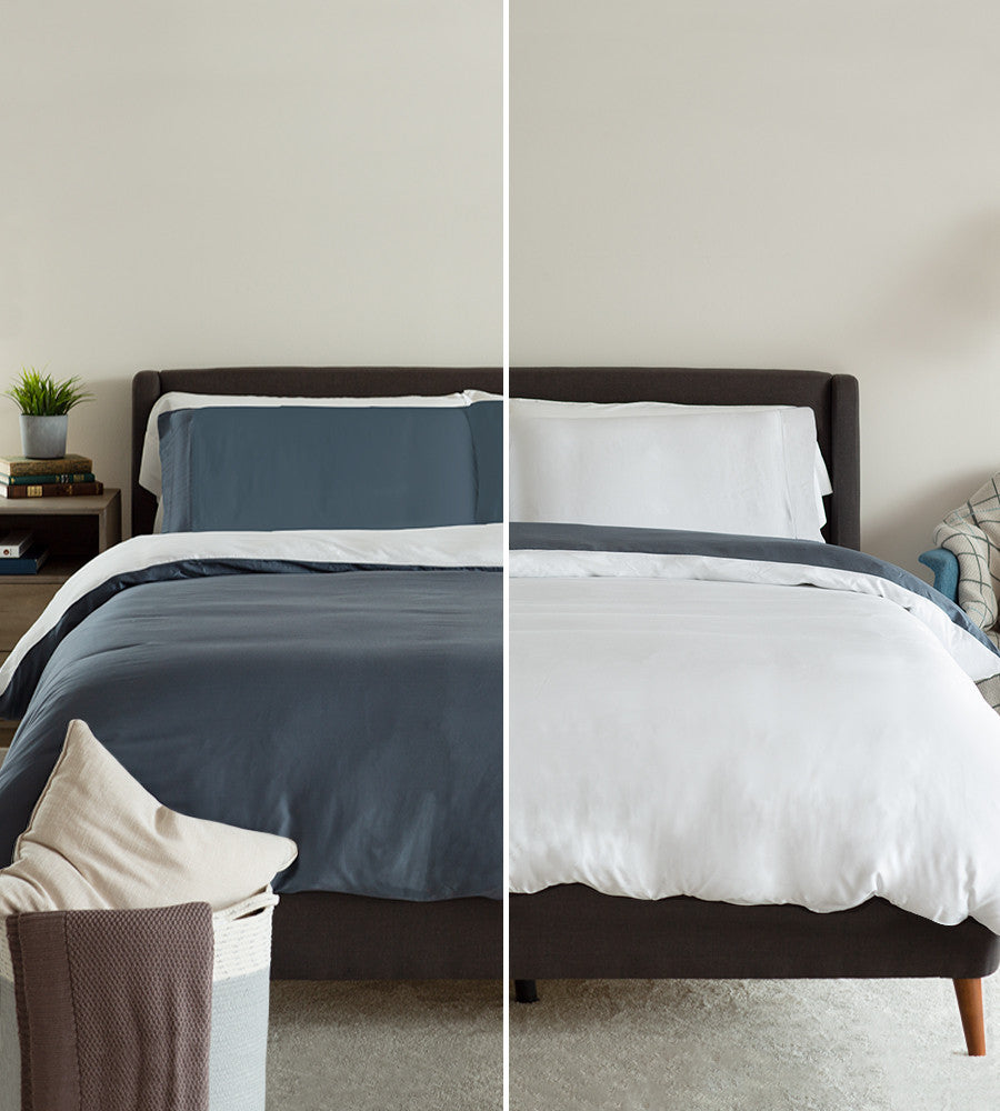 Reversible Color Block Duvet Covers