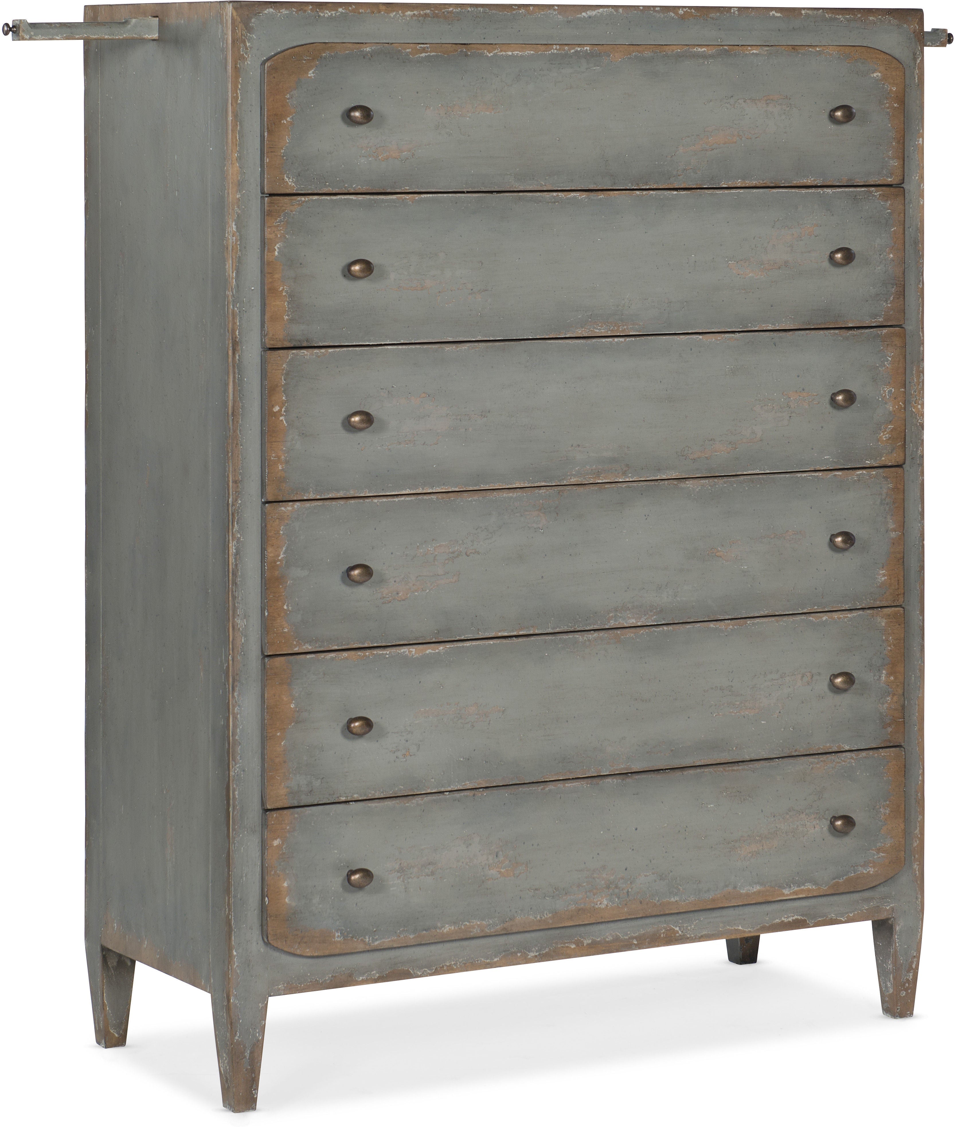 Hooker Furniture Ciao Bella Six-Drawer Chest- Speckled Gray