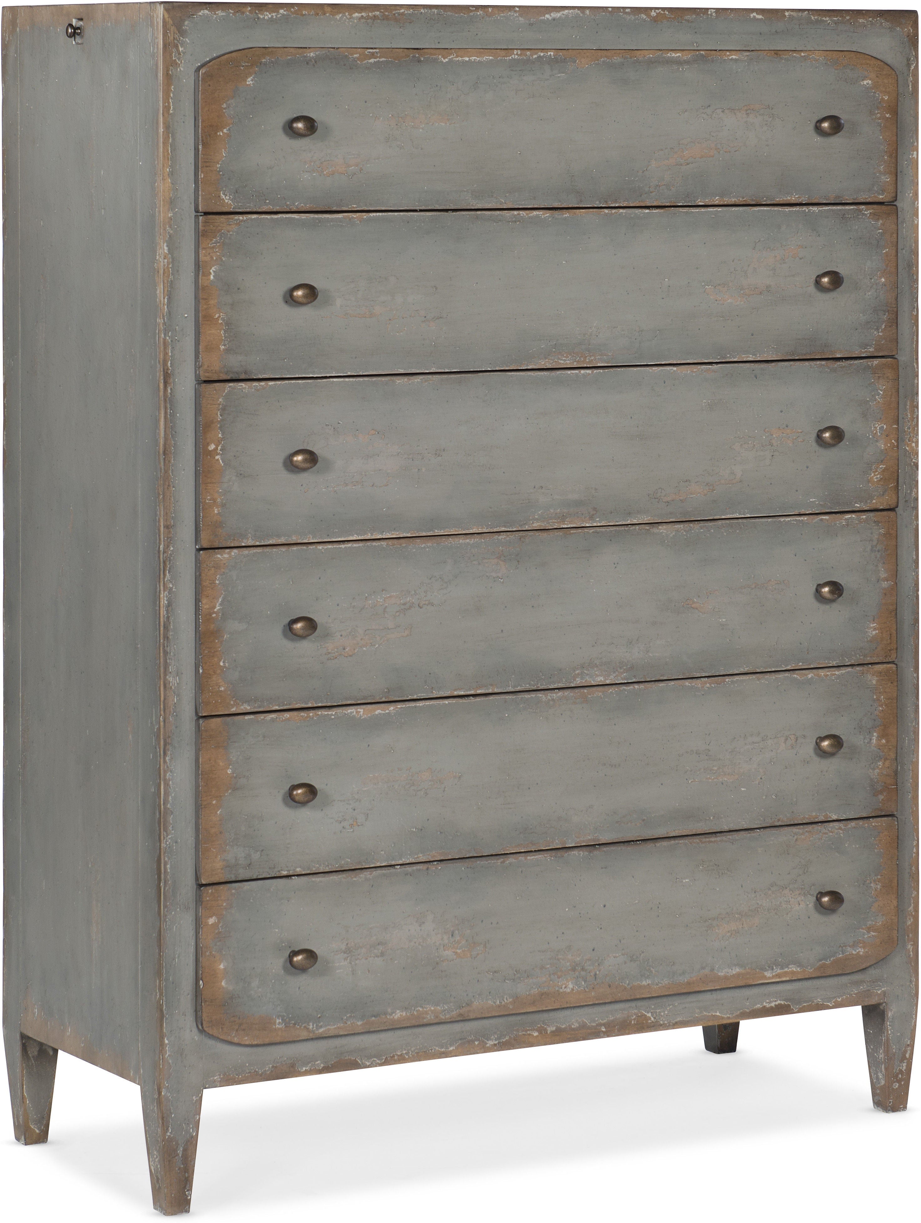 Hooker Furniture Ciao Bella Six-Drawer Chest- Speckled Gray