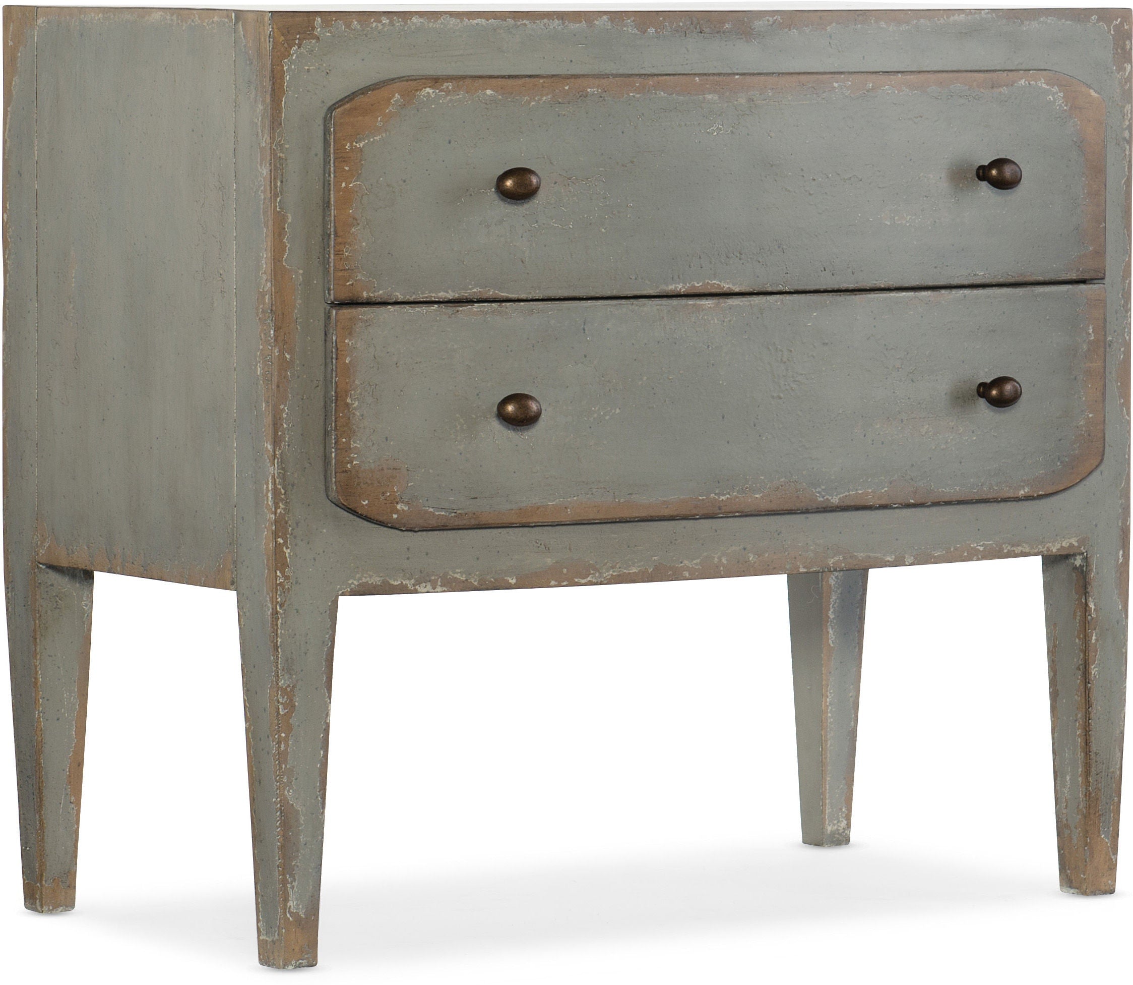 Hooker Furniture Ciao Bella Two Drawer Nightstand Speckled Gray