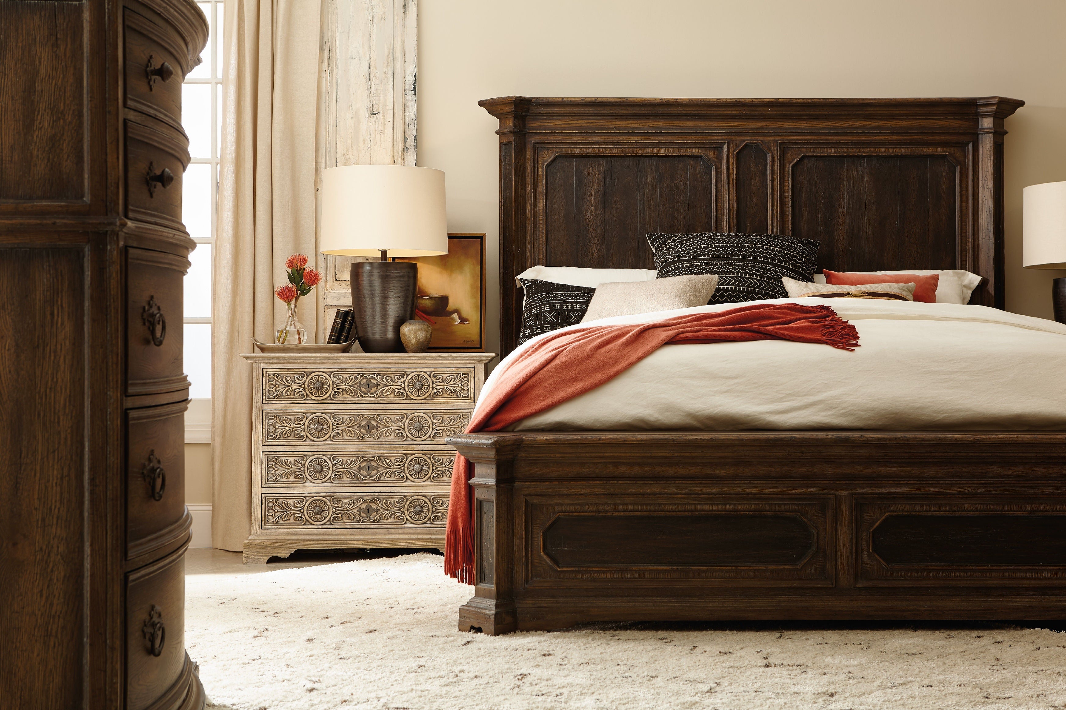 Hooker Furniture Bedroom Woodcreek Queen Mansion Bed