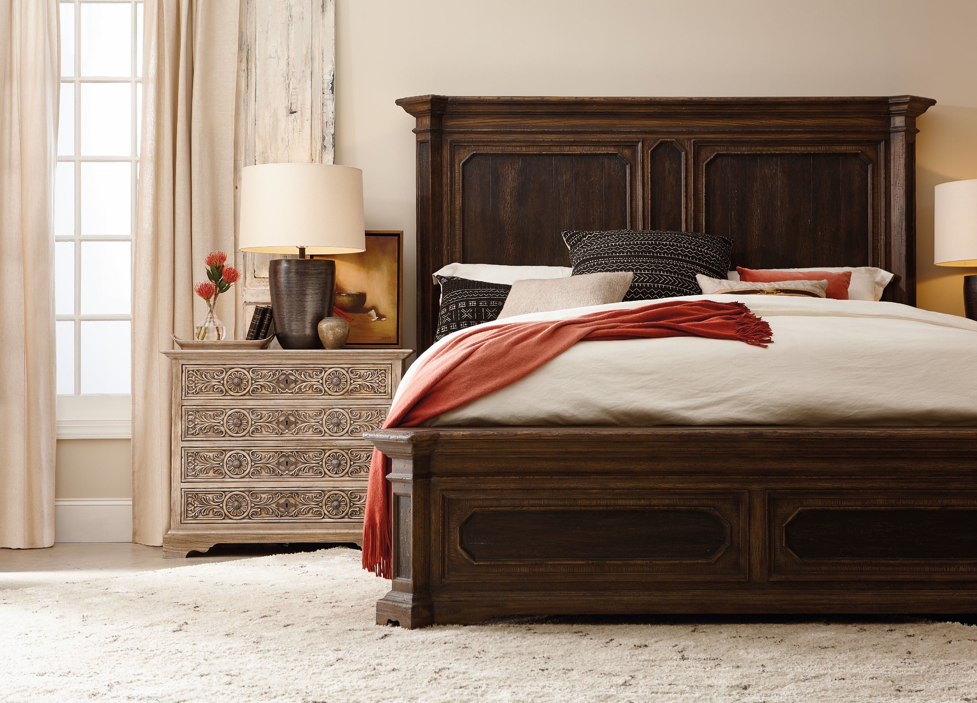 Hooker Furniture Bedroom Woodcreek Queen Mansion Bed