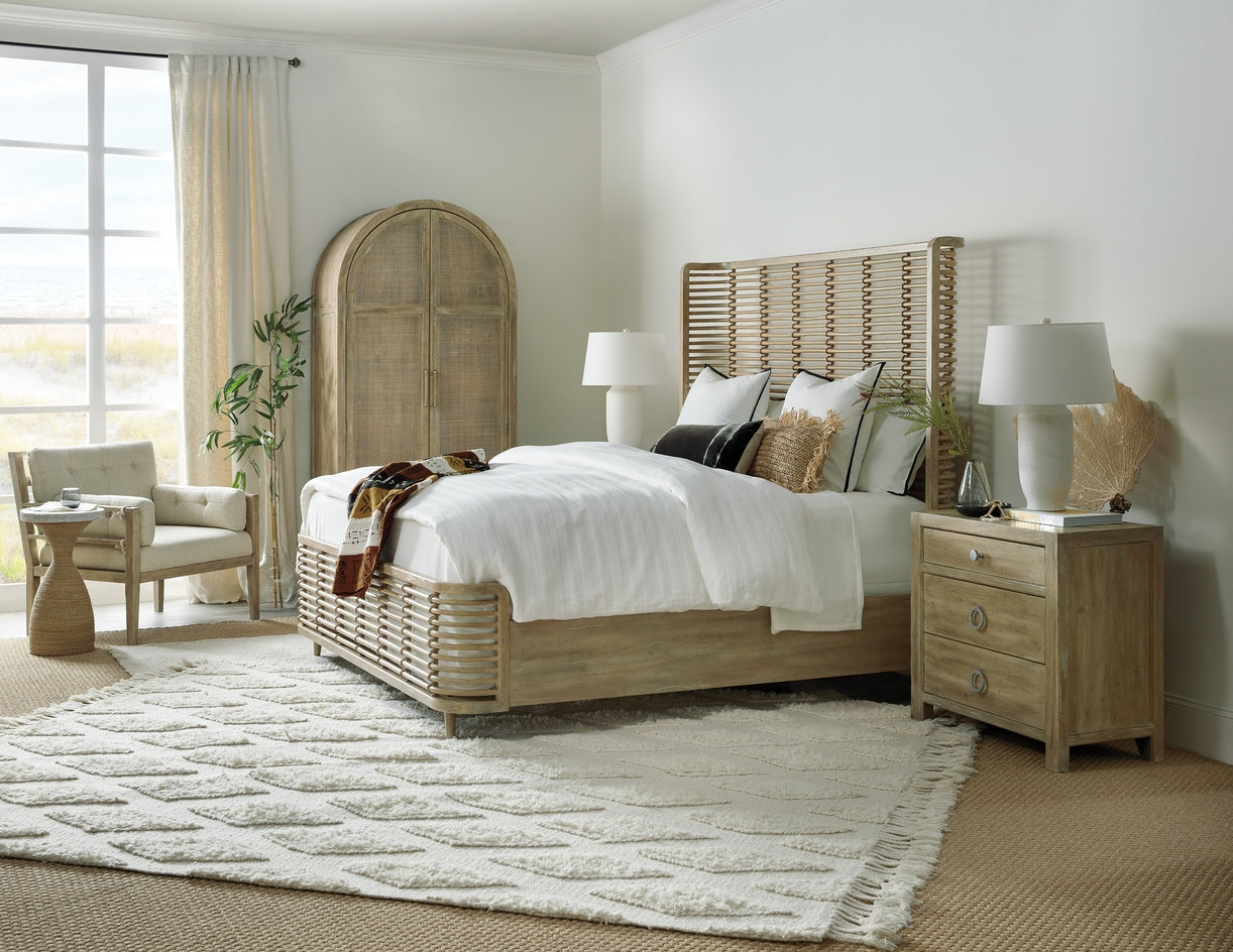 Hooker Furniture Bedroom Surfrider 5/0-6/6 Rattan Footboard