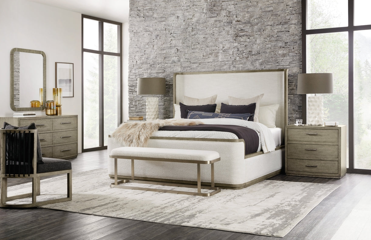 Hooker Furniture Bedroom Linville Falls Boones Upholstered Shelter Bed